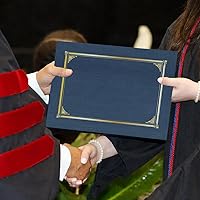 Vista 6 de Geographics Classic Linen Document Covers, 12.5” x 9.75”, Navy Blue (25 Pack)