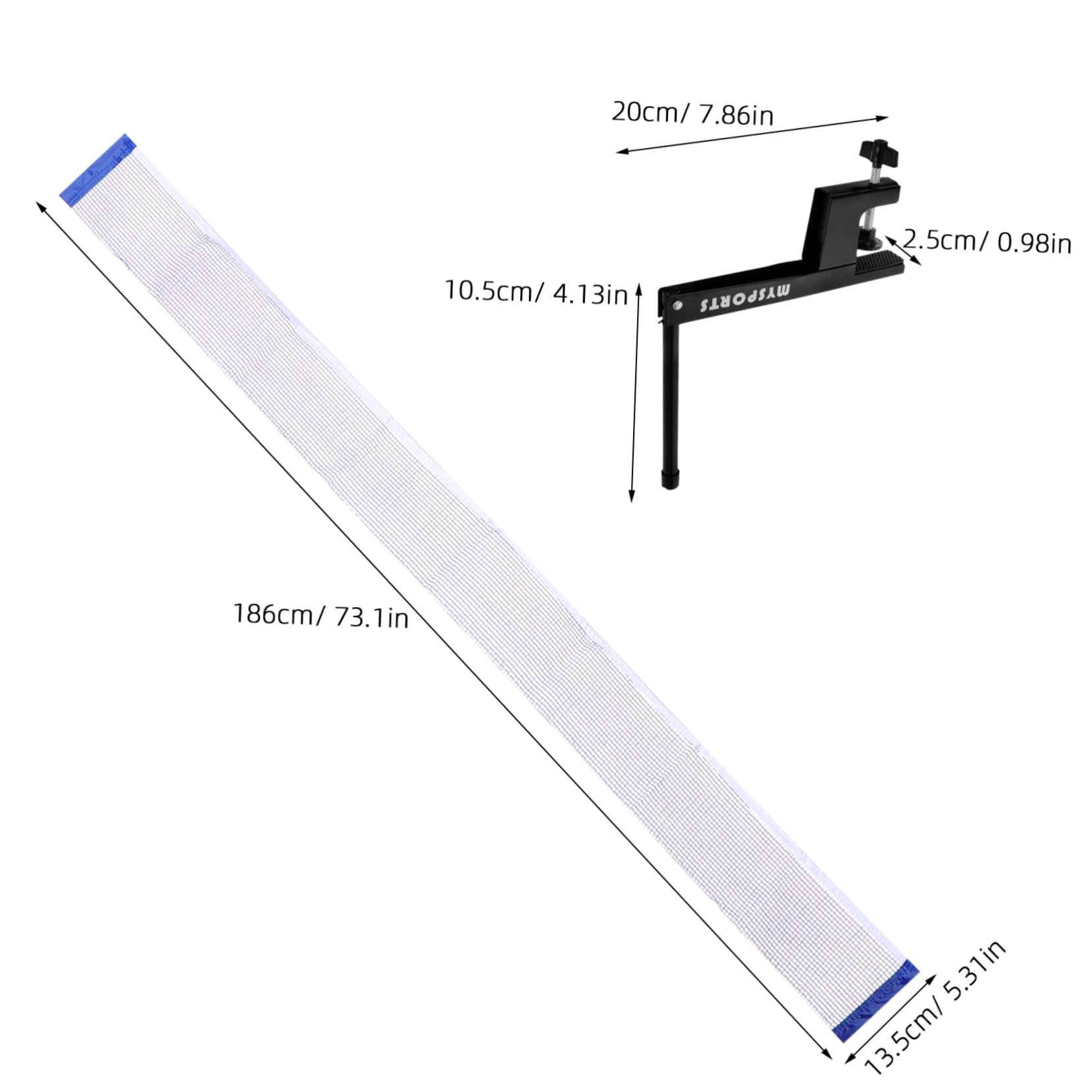 GALPADA Table Tennis Net and Post Set Portable Pingpong Barrier for Games Easy Installation Reliable Ball Stability Compatible Table