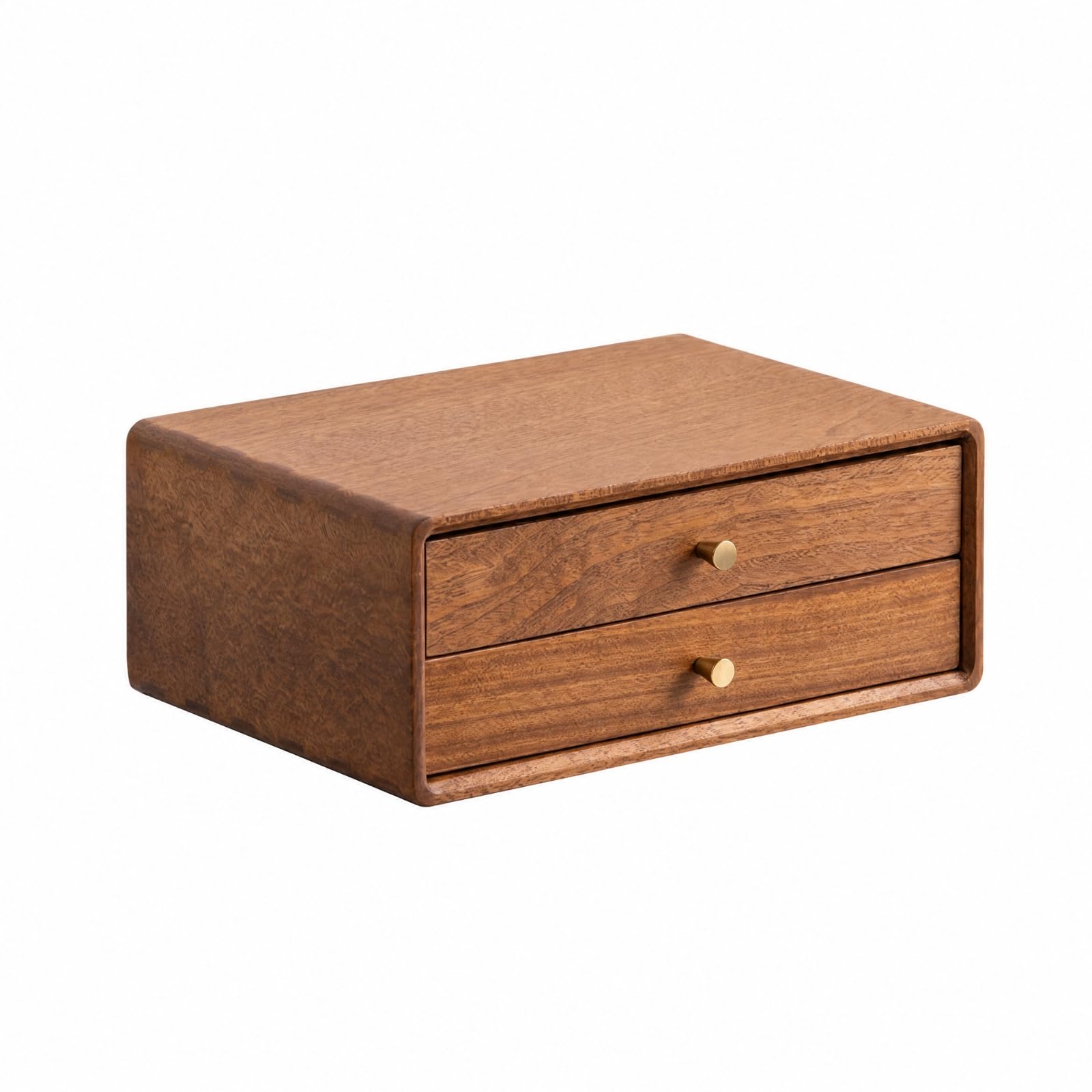 Caja Escritorio con Dos Gavetas Compacto Caja Organizadora Escritorio Maciza slizan para Tocador