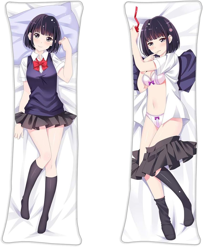AWSRBO Hanabi Yasuraoka - Scums Wish Anime Body Pillow Bedding Sets Double Sided Cosplay Pillows Gifts 150 x 50cm(59in x 19.6in) 2 Way Tricot Pillowcases.