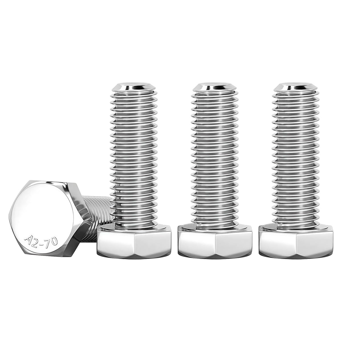 Drenky M6 Bolts 304 Stainless Steel M6 x 25mm Hex Head Screws Bolt 10 Pcs DIN 933 Fully Threaded Machine Screws for Furniture Repair Automotive & Machinery Assembly