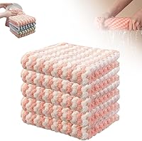 Vista 10 de Paño de Limpieza de Microfibra Engrosada, Toallas Reutilizables y Lavables Mejoradas para Secar y Lavar Platos, Toallas de Cocina para Coche, Cocina