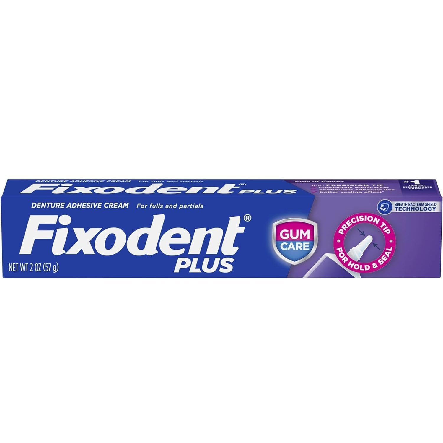 Fixodent Plus Denture Adhesive Cream, Superior Hold, 2 oz, (Pack of 5) image may vary