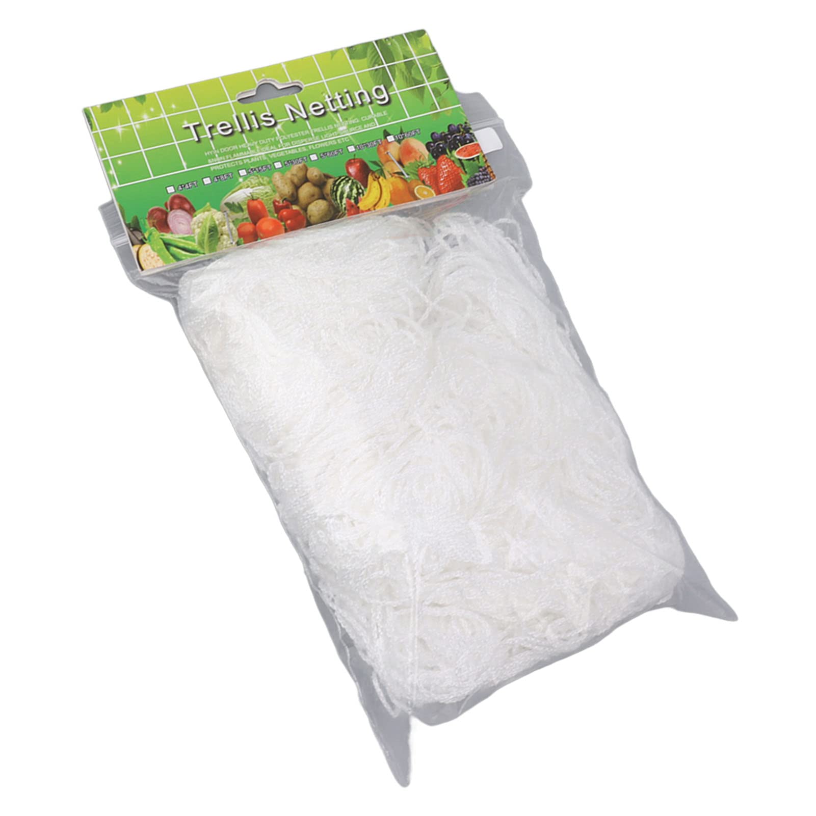 Climbing Plants Net, Garden Plant Netting Polyester Easy To Install Reusable White for Farm (5 * 30FT)
