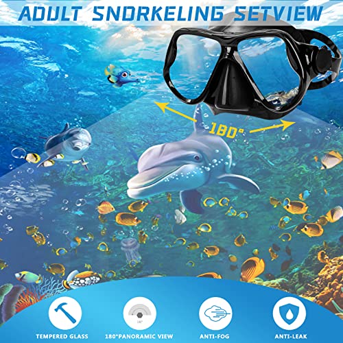 Snorkeling-Gear-for-Adults-Snorkel-mask-Set-Scuba-Diving-mask-Dry-Snorkel-Swimming-Glasses-Swim-Dive-mask-Nose-Cover-Youth-Diving