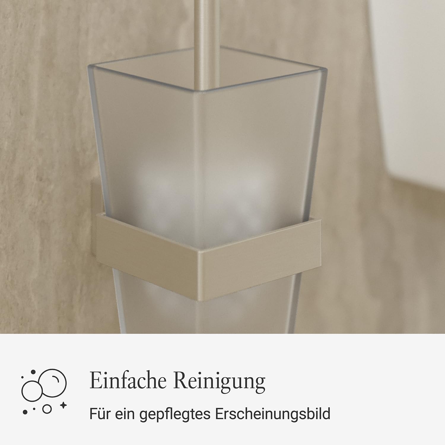 Villeroy & Boch Elements Striking Toilettenbürstengarnitur, eckig – Nickel