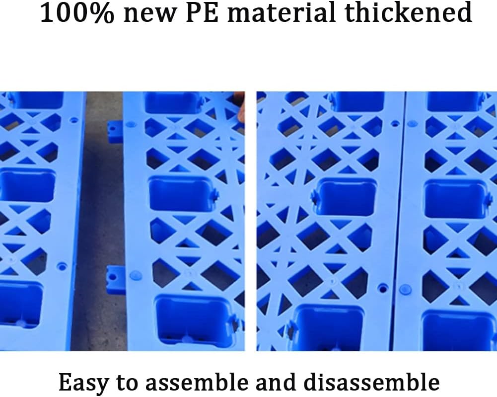 Plastic Pallets -PE Material Modular Interlocking Pallet and Storage System for Warehouse, Supermarket, Kitchen Or Indoor-Outdoor (Color : Blue-1Pack, Size : 60x60x3cm)