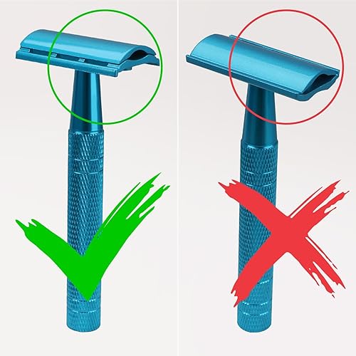 Miniatura 53 de Maquinilla de afeitar de seguridad de doble filo con soporte, maquinilla de afeitar de una sola hoja para hombres y mujeres, maquinilla de afeitar