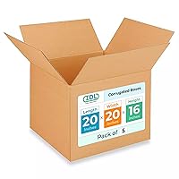 Vista 114 de IDL Packaging Cajas para envío de cartón corrugado cúbicas de 10 pulgadas de largo x 10 pulgadas de ancho x 10 pulgadas de alto (paquete de 5)