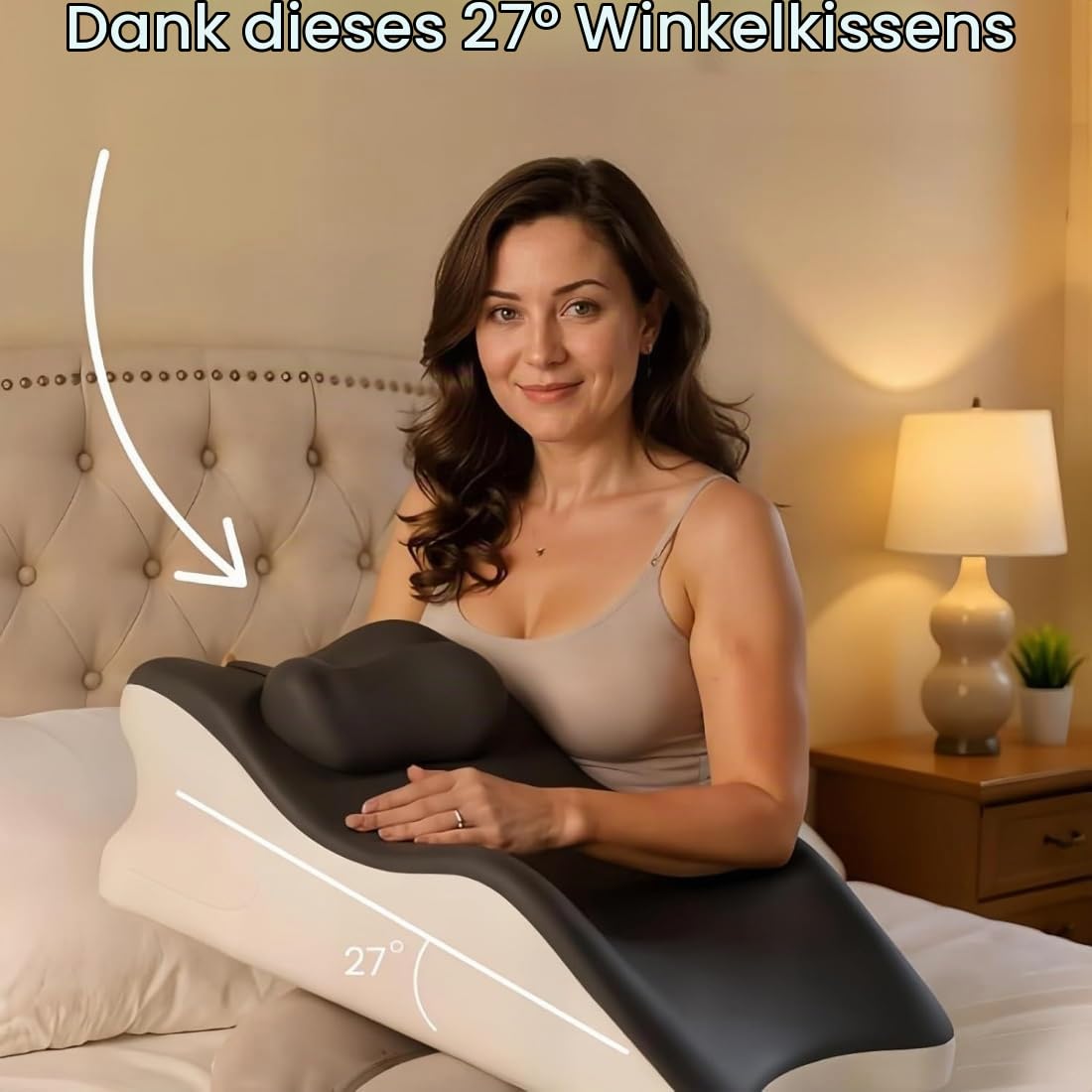 2026 Neue NOLEVA Sex Kissen, 60cm Noleva Komfortkissen, 27 Grad Sex Kissen, Ergonomisch aus Memory Schaum Keilkissen für Ohne Krämpfe In Beinen Oder Rücken,Schmerzfreie Intimität Heute (A1)