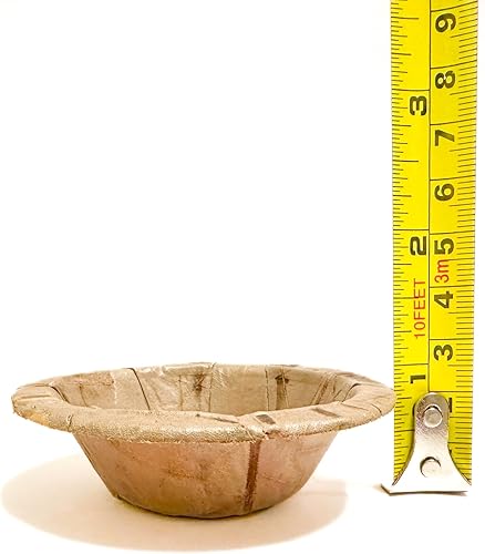 Miniatura 5 de Cuencos de hoja de sal de un solo uso (2.9 pulgadas, 50 por paquete)  Cero residuos, biodegradables, compostables para patio trasero  Para fiestas,