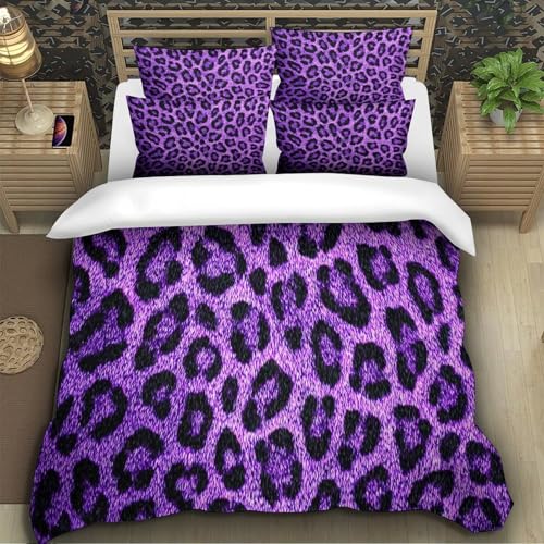 Linge de lit léopard hypoallergénique en microfibre éclair super douce - 5