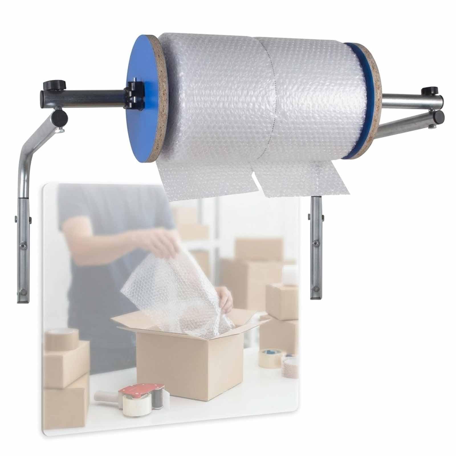 MObyat Distributeur Mural De Film À Bulles De 40 Cm (15,75 Po) avec Connecteur Flexible À Enclenchement, en Acier Épais, Idéal pour La Protection Lors du Déménagement Et De Lexpédition.