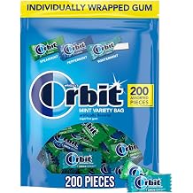 ORBIT Peppermint, Spearmint, &amp; Wintermint Assorted Sugar Free Chewing Gum Bulk Pack, 13.4 oz 200-Piece Bag