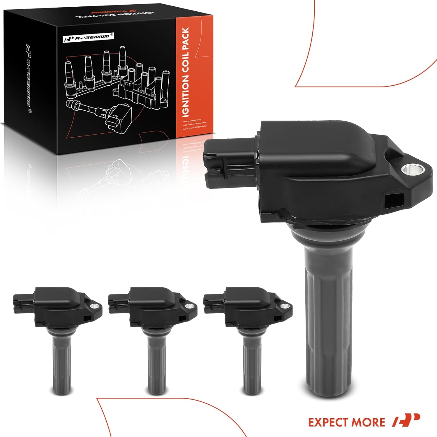 A-Premium Engine Ignition Coil Pack Compatible with Subaru Outback 2020, Forester 2019-2022, Crosstrek 2021-2022, Legacy 2020, 2.5L, Replace# 22433AA770, 4-PC Set