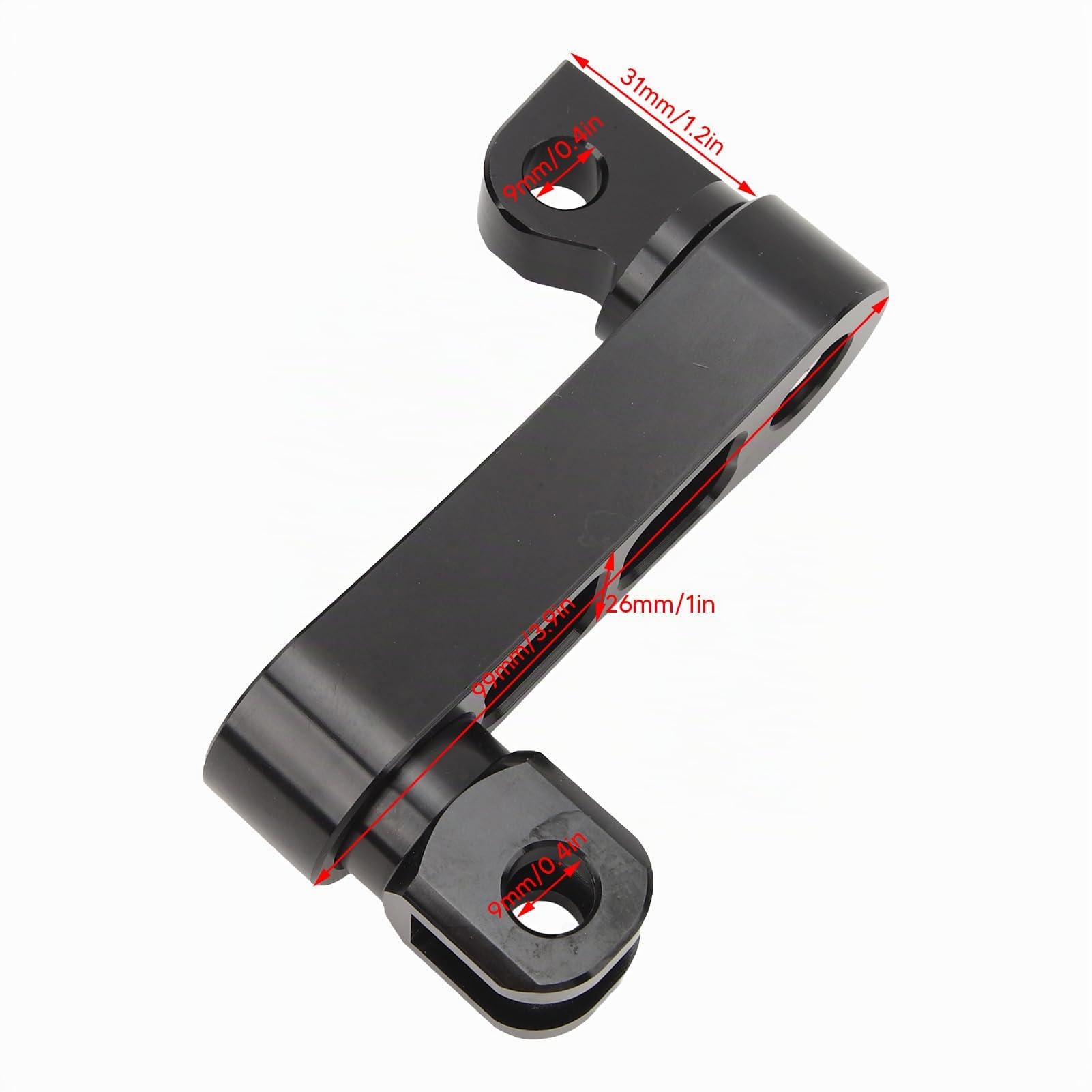 Repose-pieds de Moto, Support D'autoroute, Support D'extension Réglable et Robuste pour Touring (BLACK)