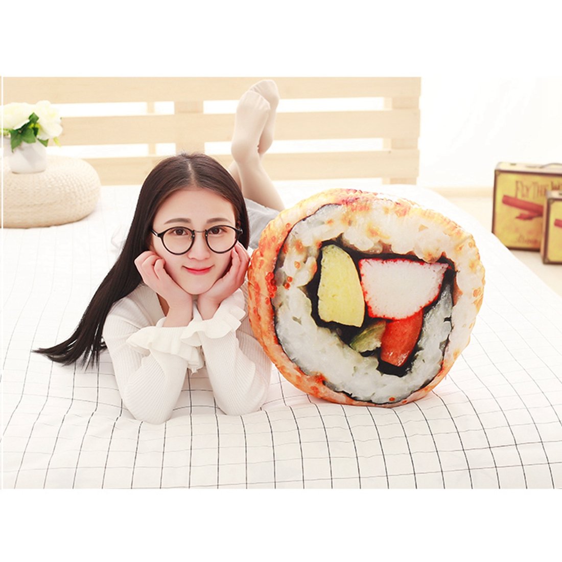 Amazon.co.jp: すし ぬいぐるみ クッション 抱き枕 かわいい