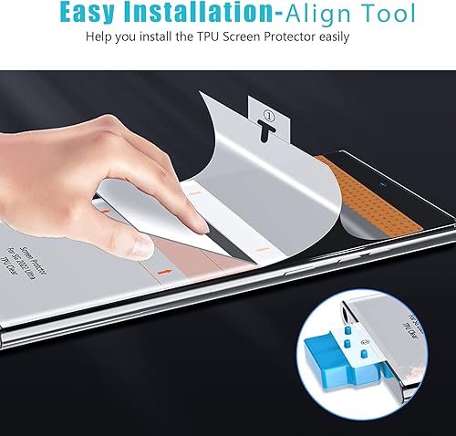 Miniatura 9 de Paquete de 3 + 3 protectores de pantalla para Samsung Galaxy S23 Ultra 5G (no de vidrio, paquete de 3 películas de poliuretano termoplástico