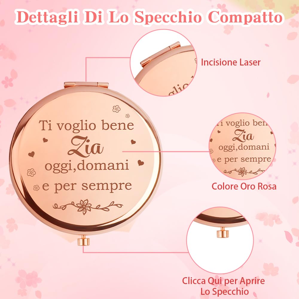 Specchio per Trucco Ingranditore Regalo Zia Compleanno