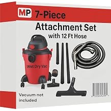 Maresh Products Compatible Replacement for Some Shop Vac & Ridgid Style Vacuum Cleaners Commercial Grade Hose with Tool Set, Has 2 1/4" Machine End Coupling & Uses the Standard 1 1/4" Hose Attachments