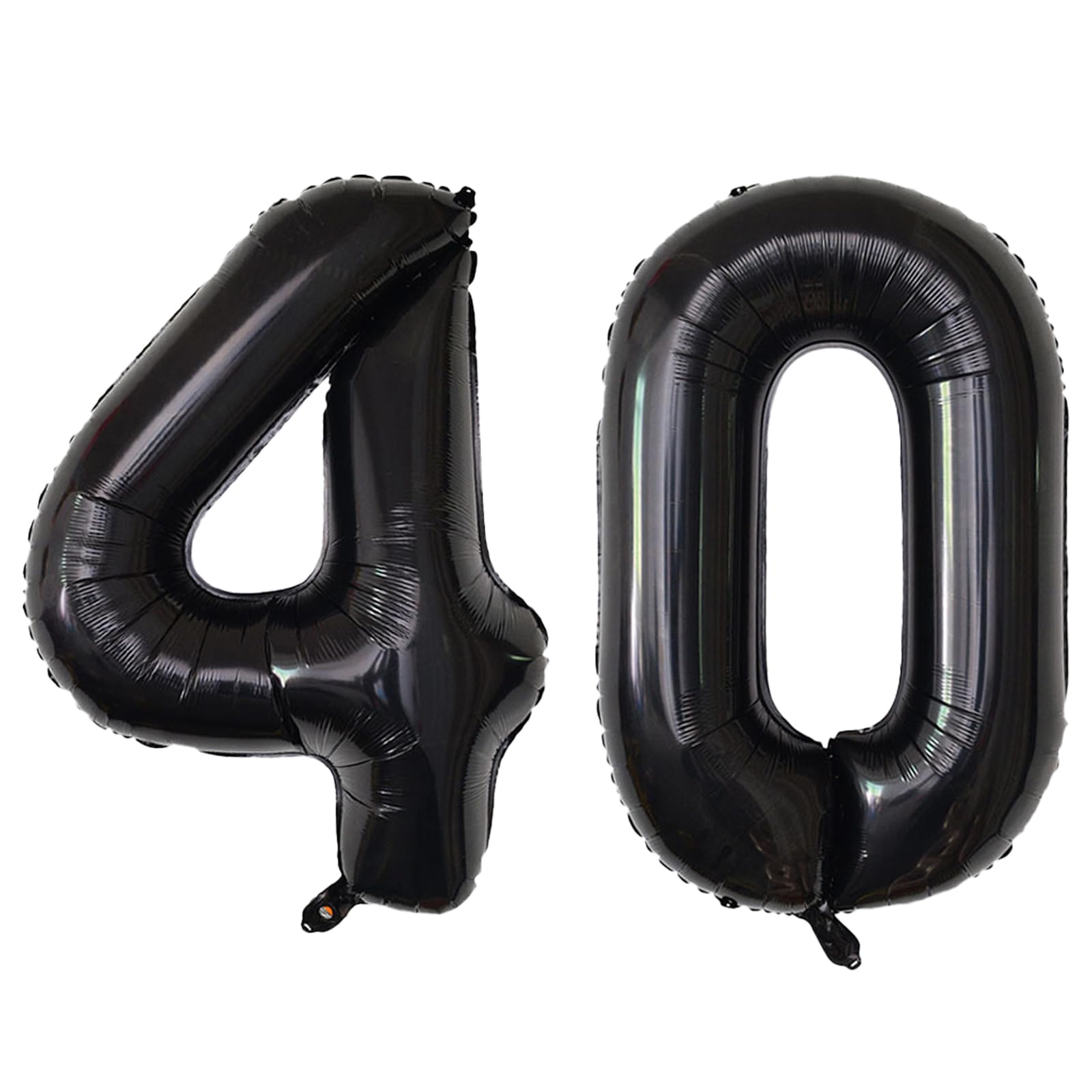 40 Inch Black 40 Number Balloons, Giant Jumbo Helium Mylar Foil Black Number Balloons for Birthday, Black Mylar Digital Balloons for 40th Birthday, Anniversary Party Decorations Supplies