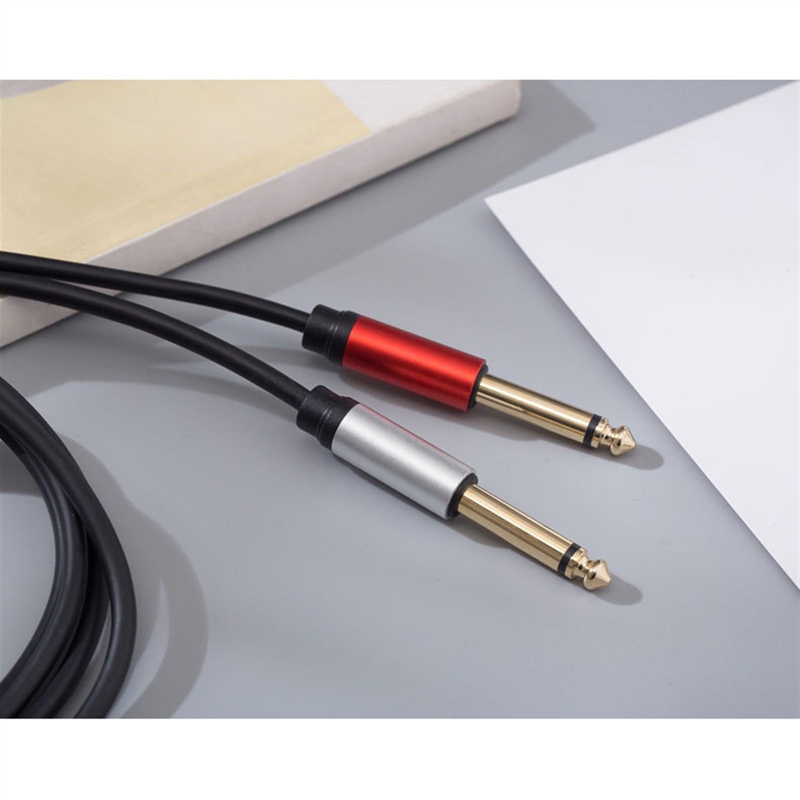 Cable de interconexión de audio Cable de guitarra 3,5 mm a doble adaptador 6,35, cable audio, longitudes múltiples(20 Meters)