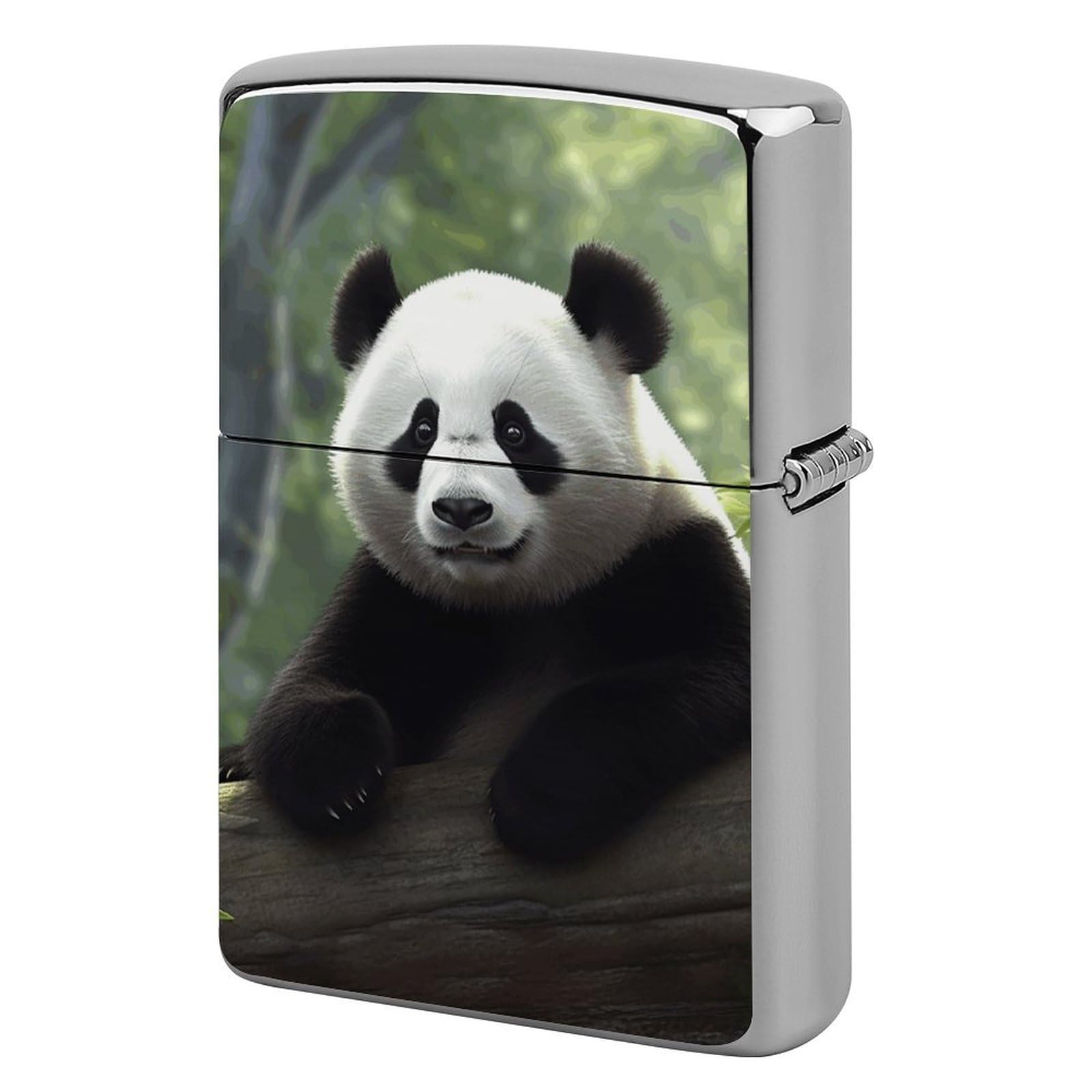 Panda Lighter Cover for Men, Personalized Lighter Case for Birthday Gift, Flip-Top Lighters Protective Cover, Portable Lighters Shell for Outdoor, Travel