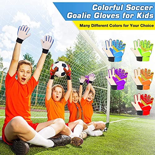 Jalunth Soccer Goalkeeper Goalie Gloves Kids Youth Goal Keeper Field Player Glove Boys Girls Ages 7-8 Years Old Anti-Slip Latex Palm Soft Pu Hand Back Red Size 6 Jalunth Soccer Goalkeeper Goalie Gloves Kids Youth Goal Keeper Field Player Glove Boys Girls Ages 7-8 Years Old Anti-Slip Latex Palm Soft Pu Hand Back Red Size 6 - Image 2