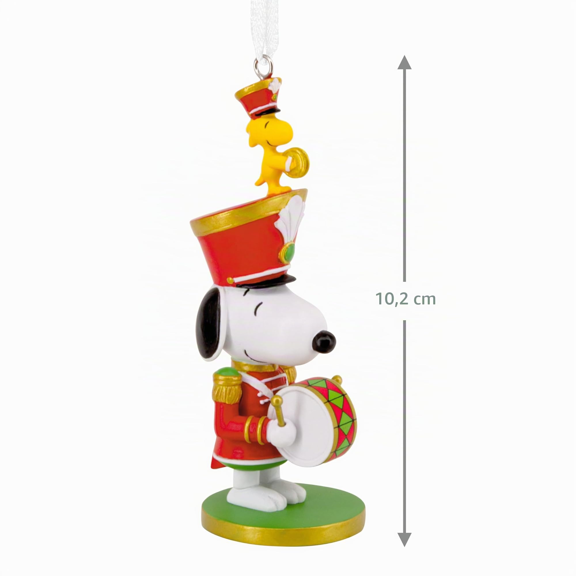 Hallmark Snoopy Adorno de Cascanueces, Decoración de Árbol, Peanuts, Coleccionable, Rojo, Blanco