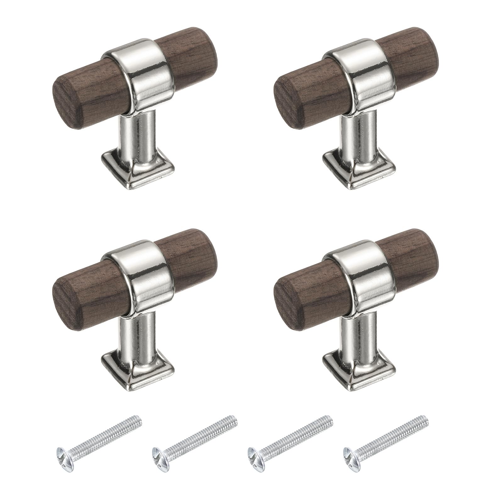 Poignées de tiroir en bois ergonomiques bouton monotrou cuisine