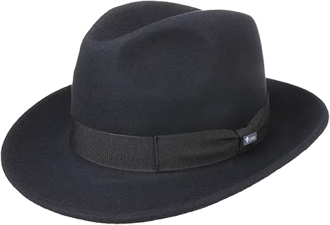 Chapeau Trilby En Feutre De Laine Pour Enfant - Fabriqué En Italie, Taille Unique 51-53 Cm, Ruban Gros Grain