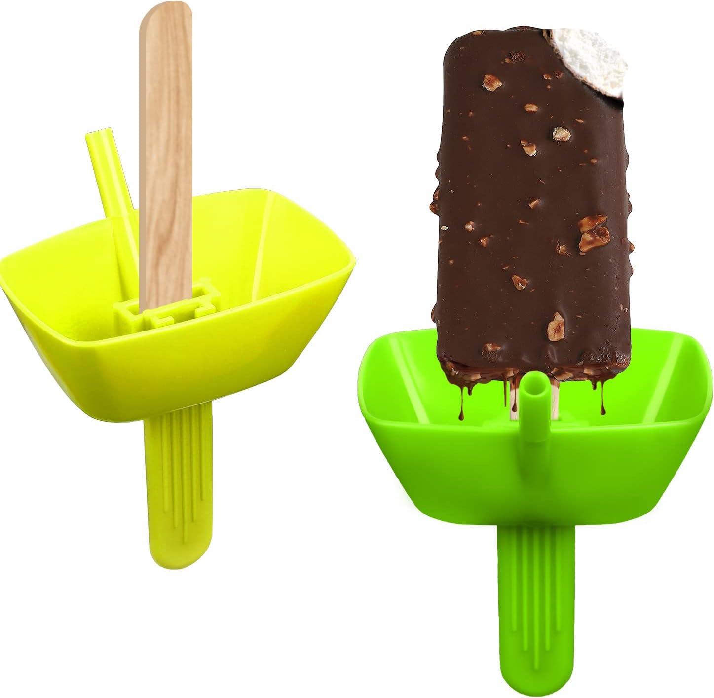 2pcs Popsicle Holder, Drip Free Popsicle Holder Ice Pop