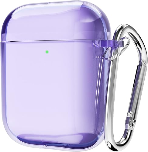 Miniatura 1 de Funda para Airpods de plástico duro transparente, TPU transparente para Airpods de 1 2 generación con llavero, accesorios estéticos de moda Y2K para