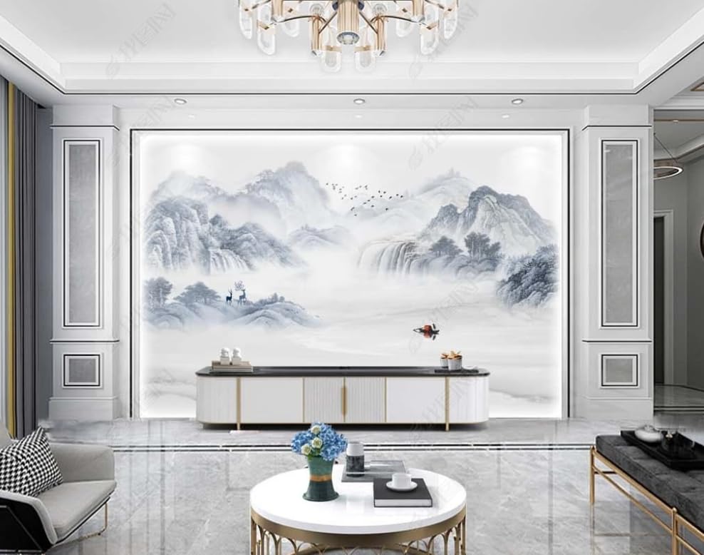 Papier peint intissé paysage en pierre de Chine grand format mural 350x256 cm