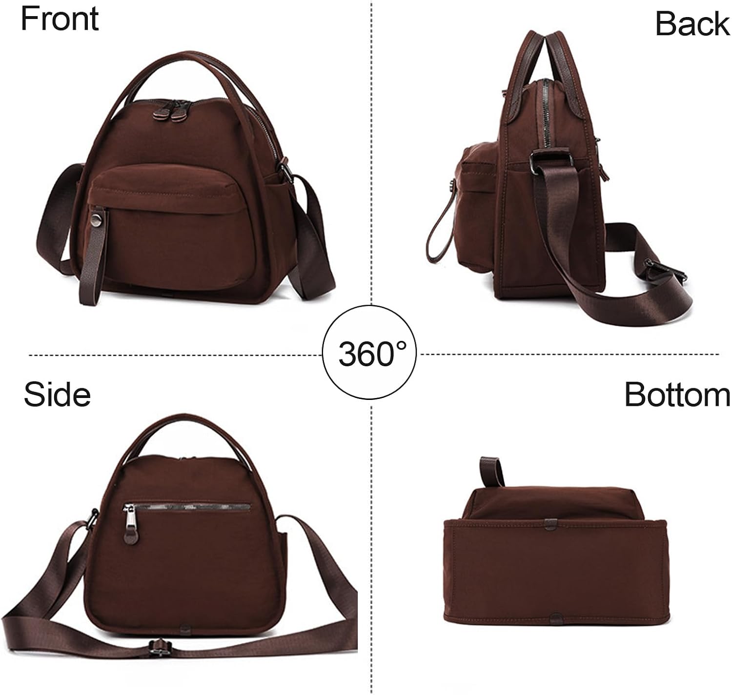 Nylon Crossbody Bags for Women Shoulder Handbag Casual Everyday Purse Lightweight Top Handle Cross Body Bag