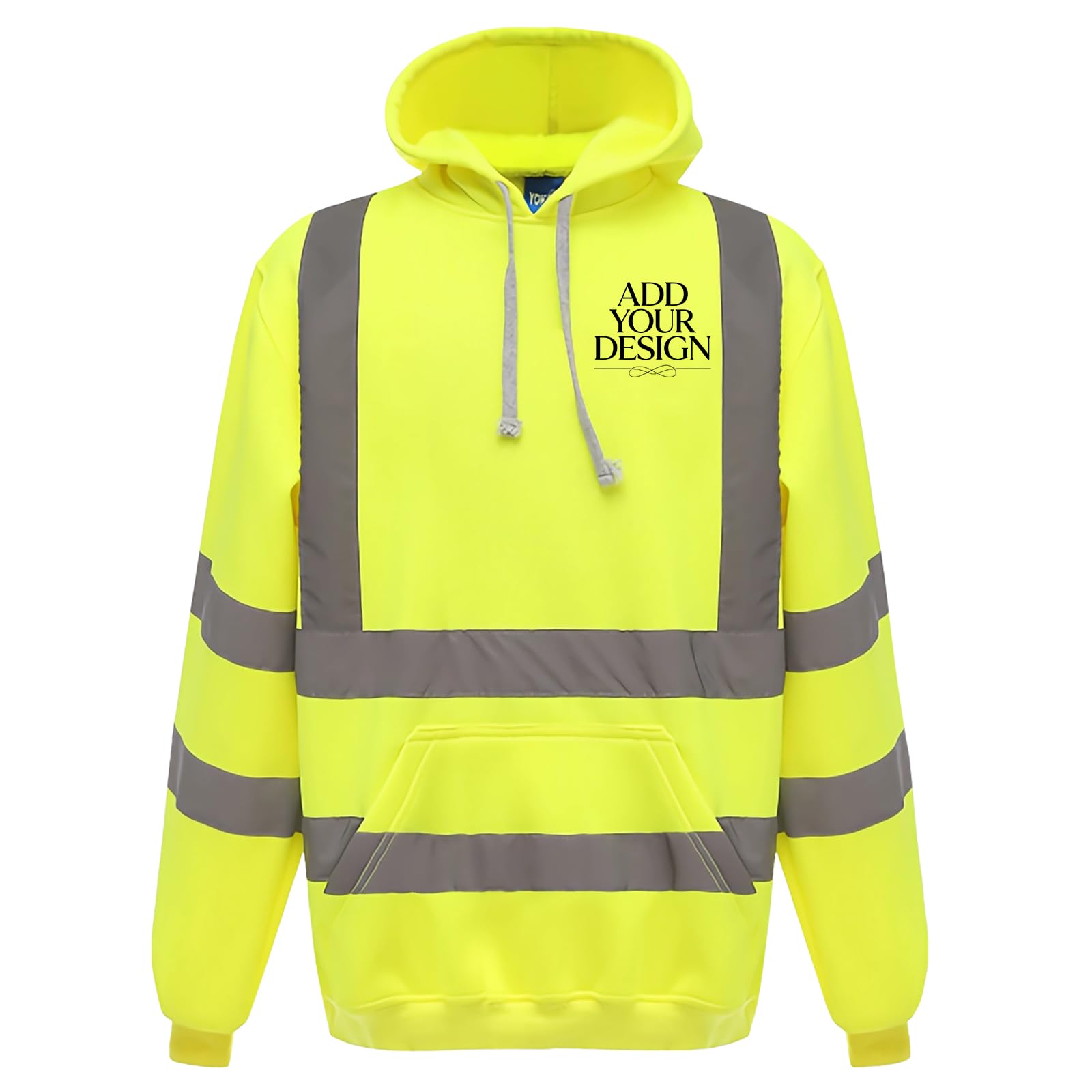 Zaprojektuj własne bluzy z kapturem Hi Vis męskie 360° odblaskowa polarowa bluza robocza pulower niestandardowe logo na noc kolarstwo i bieganie