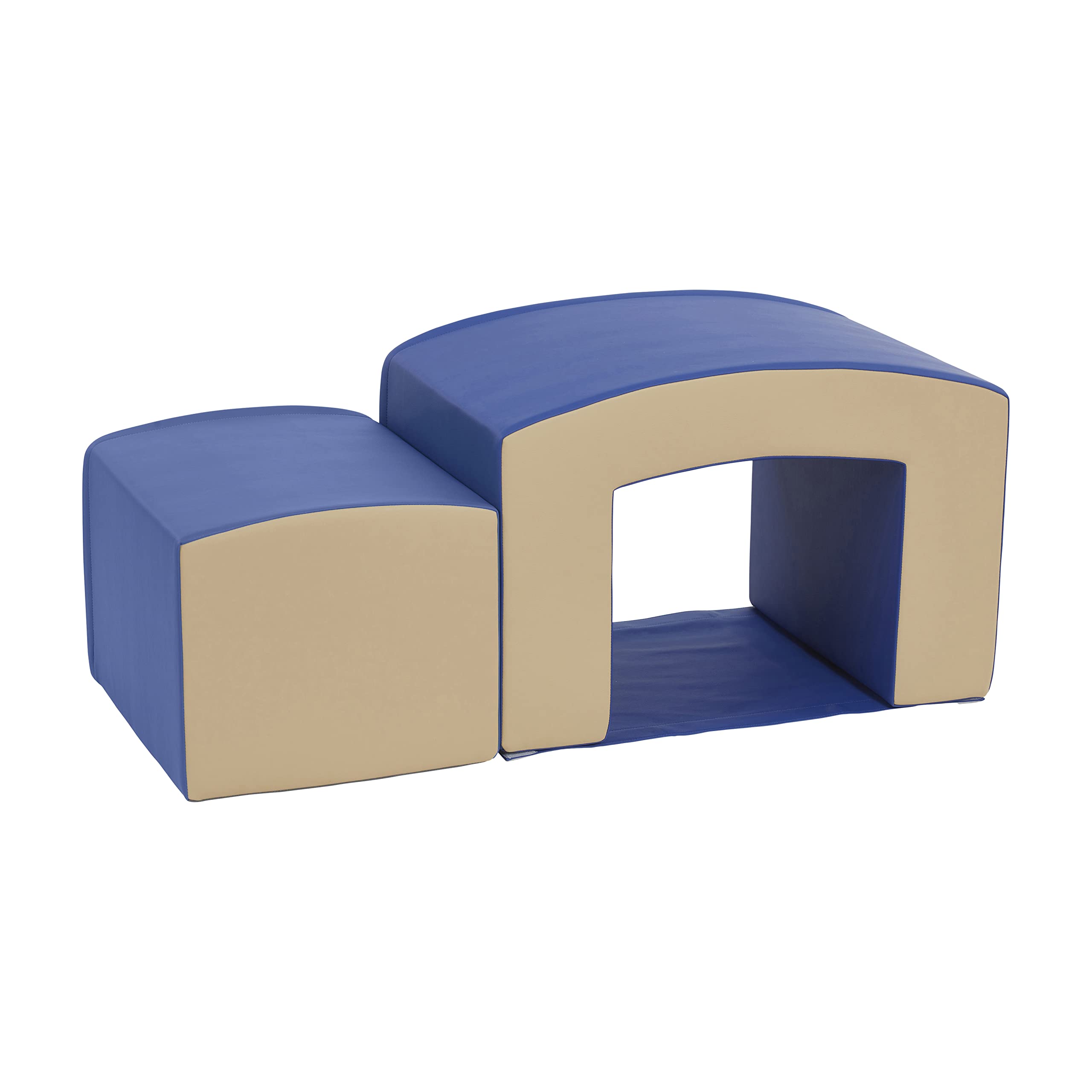 ECR4Kids Softzone Junior Mix & Match Tunnel and Bump, Beginner Playset, Blue, 2-Pack