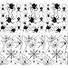 75PCS Spider Web Window Stickers Halloween Decorations Decals - Haunted House Party Supplies Ornaments-6 sheets