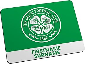 Personalised Mouse Mat for Celtic fans, featuring club crest, great for football supporters, fabric top, non slip mouse pad 5mm thick