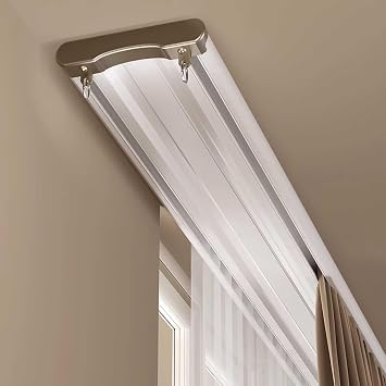 Binari per tende doppi per montaggio a soffitto, guide in alluminio di