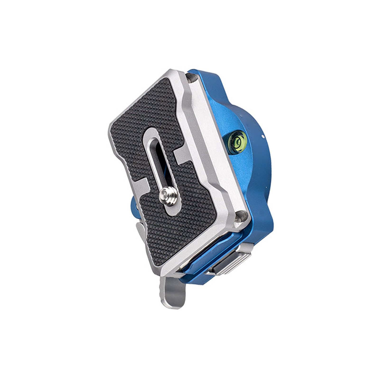 Naroote Piastra Fotocamera di Precisione CNC con Bloccaggio Automatico, Vite da 1/4" Arca 38mm Compatibile Doppia, Livella a Bolla Incorporata in Silicone Antiscivolo, Ideale per Riprese Stabili,