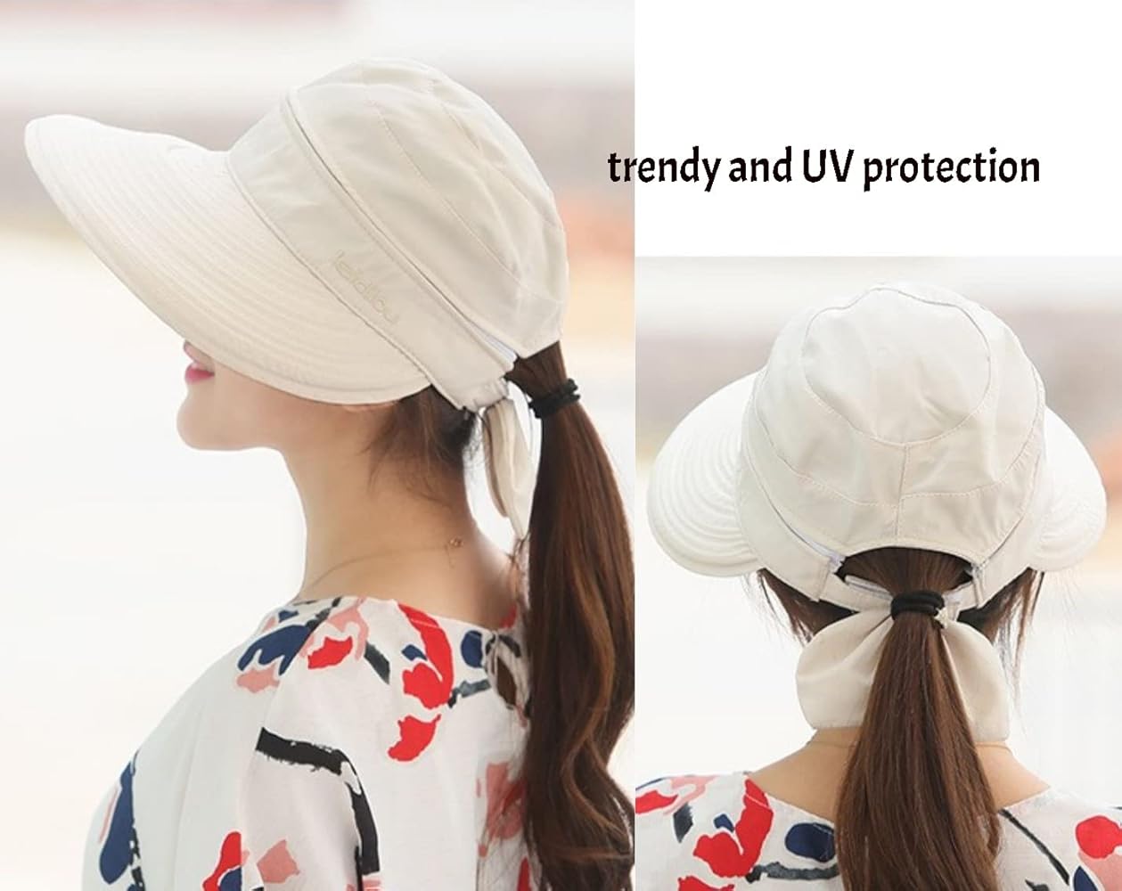 Cappello Da Sole Donna Con Visiera Rimovibile - Protezione UV 50+, Tesa Larga, Adatto Per Sport E Spiaggia - Foto 11