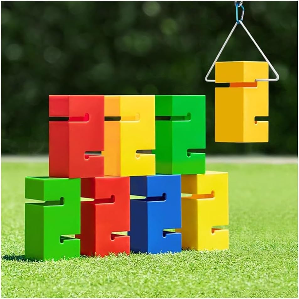 Field Day Team Building Game Building Blocks, Sturdy and Durable ABS Material, Improve Group Leadership Communication Skills (Color : Multi-Colored, Size : 8PCS)