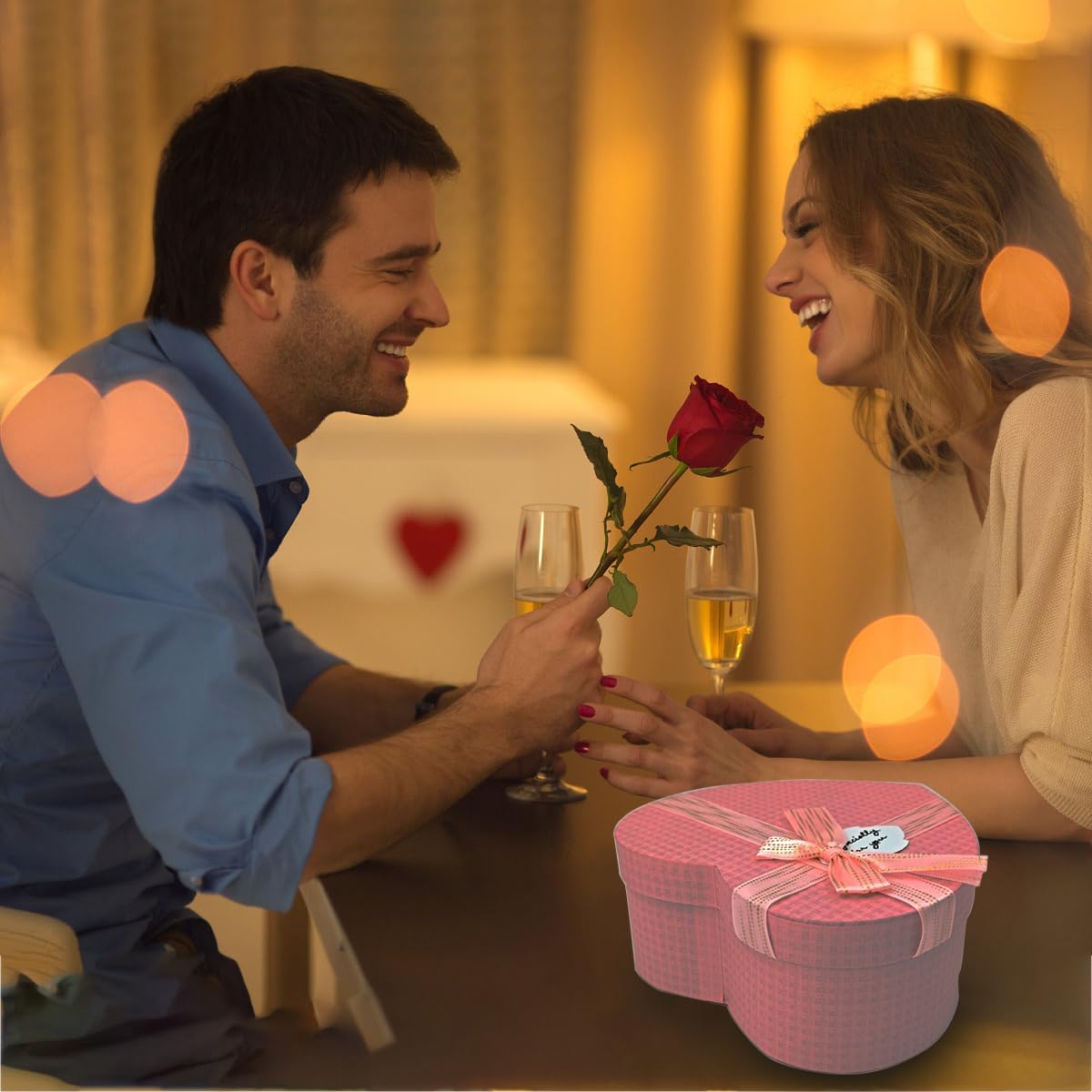 Set of 3 Heart Shaped Boxes for Flowers Packaging Pink Gift Boxes with Lids for Present Heart Shaped Flower Boxes for Arrangements Floral Gift Boxes for Bridesmaid, Proposal, Wedding, Birthday, Baby Showers - Image 6