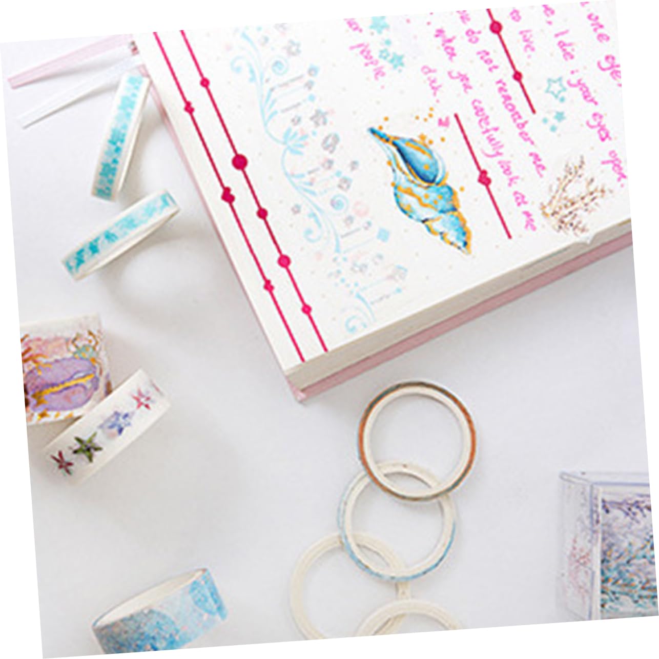 NUOBESTY 6stücke Kawaii Unterwasserwelt Washi Tape Buntes Klebeband Für Bastelprojekte Schulbedarf Und Scrapbooking Zufälliger Stil
