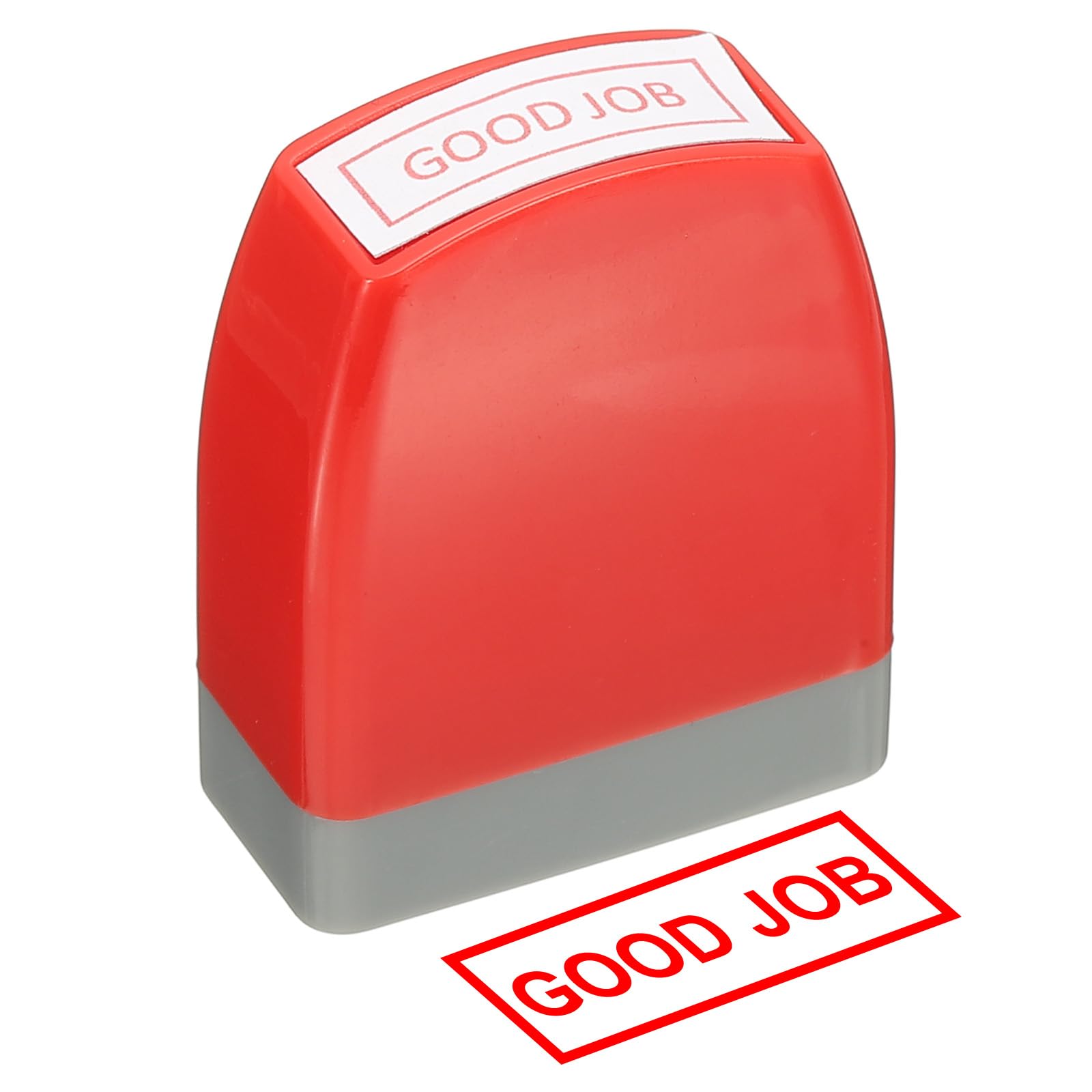PATIKIL Good Job Notice Stamp Self Inking, Red Ink Office Pre Inked Message Stamp for Business, Red