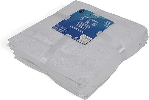 Miniatura 6 de Casa Lino Juego de 4 toallas de baño blancas de lujo extra grandes, 100% algodón suave, 600 GSM, gruesas, absorbentes, de secado rápido, toalla de