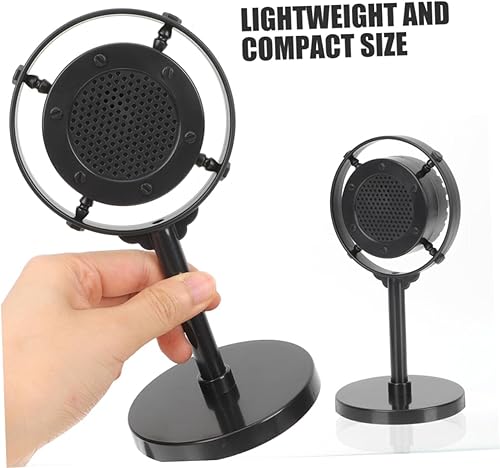 Miniatura 5 de 2 micrófonos de estilo vintage para fotografía en vivo, fondos de bar, accesorio de disfraz para actuaciones y eventos