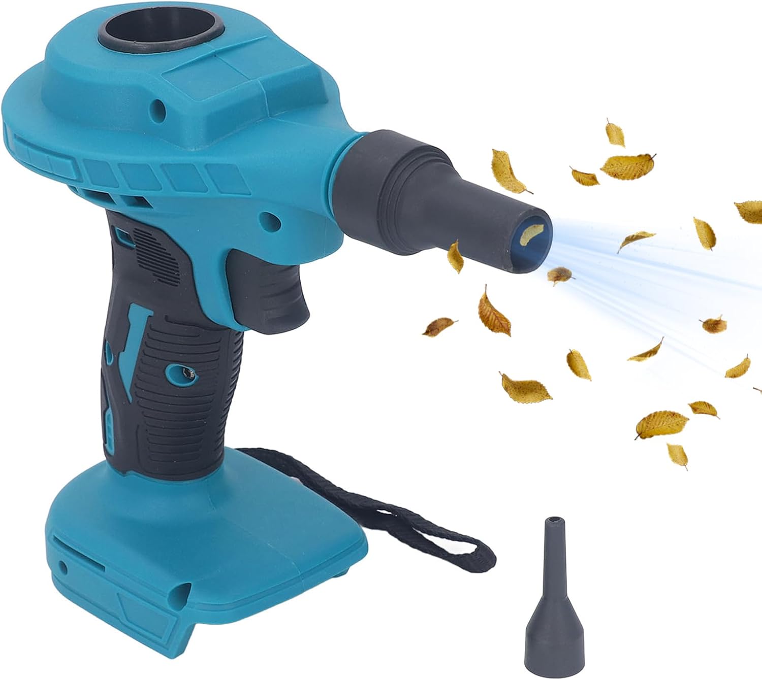 Leaf Blower Cordless, 8 Level Wind Power, Multi Purpose, Rechargeable Small Blower, Handheld Blowers with 2 Nozzles, for Interface BL1830B-2 BL1850-2