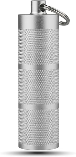 Pastillero portátil, pastillero pequeño, soporte para pastillas, contenedor impermeable, ideal para viajes, bolsillo, bolso, plateado